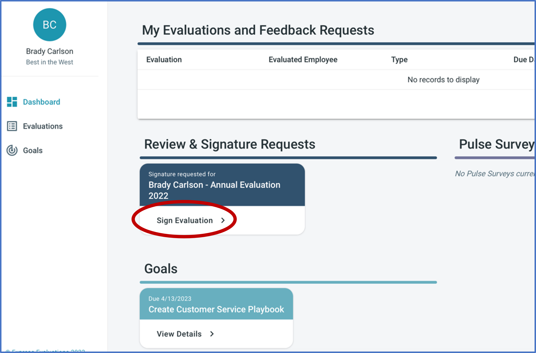 Evaluation Overview - Employee – Express Evaluations